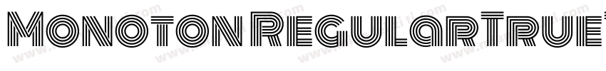 Monoton RegularTrueType字体转换